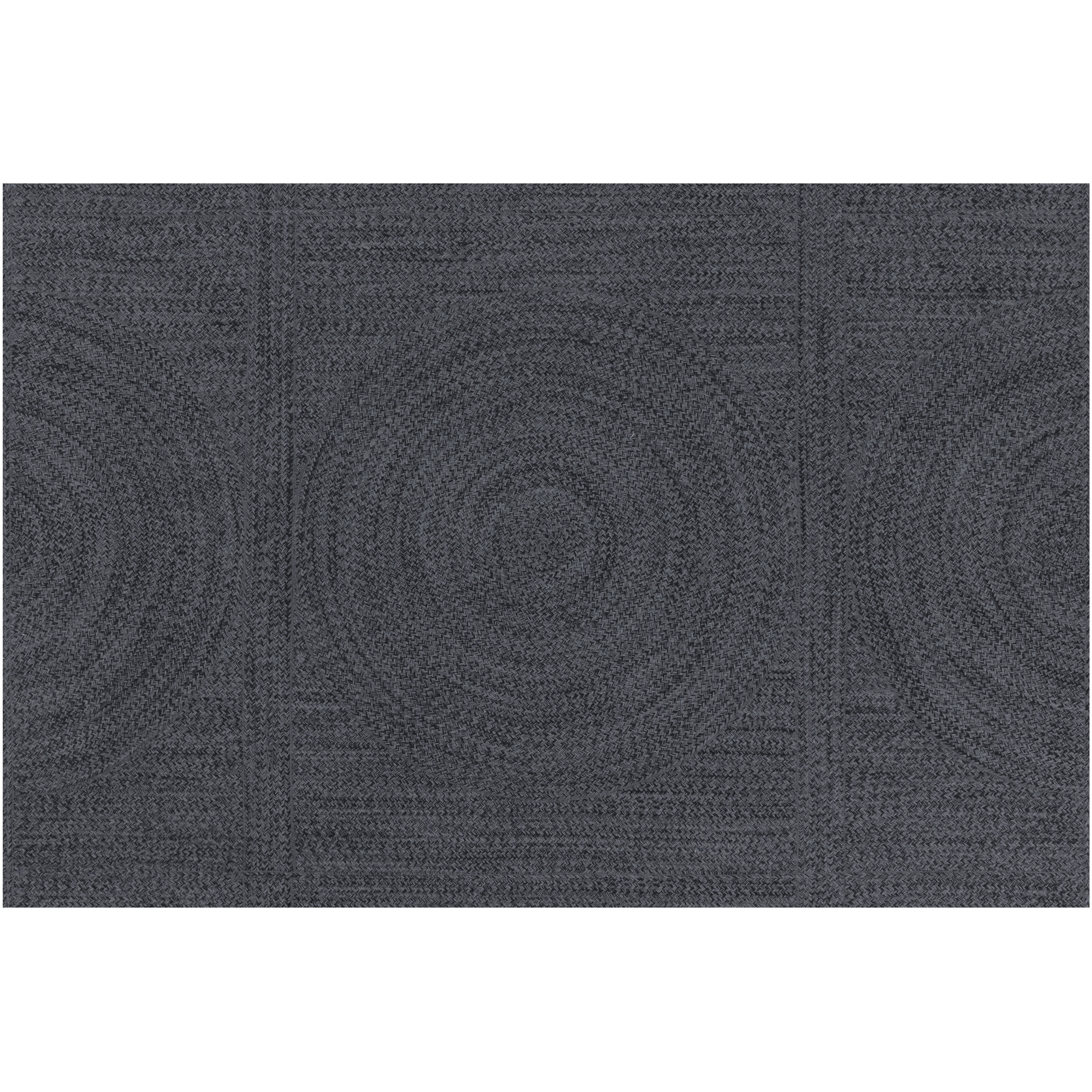Gyre 108 X 72 inch Slate / Charcoal Outdoor Hand-Woven Rug, Hand-Woven